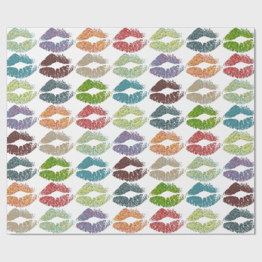 Stijlvolle kleurige Lips #16 Cadeaupapier (Vlak)