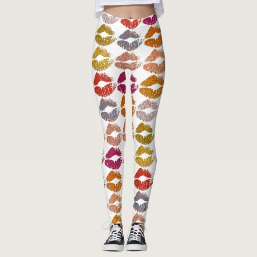 Stijlvolle kleurige Lips #26 Leggings (Voorkant)