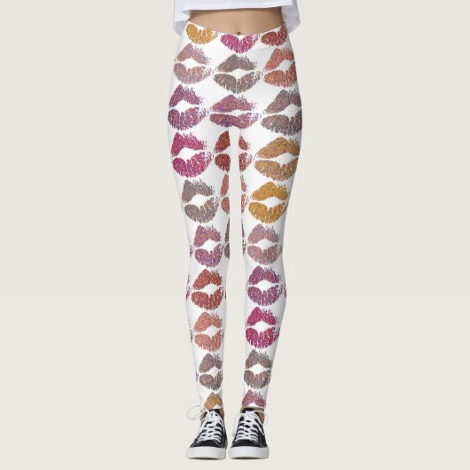 Stijlvolle kleurige Lips #28 Leggings (Voorkant)