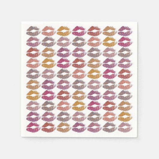 Stijlvolle kleurige Lips #28 Servetten (Voorkant)