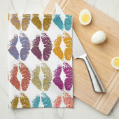 Stijlvolle kleurige Lips #29 Theedoek (Quarter Fold)