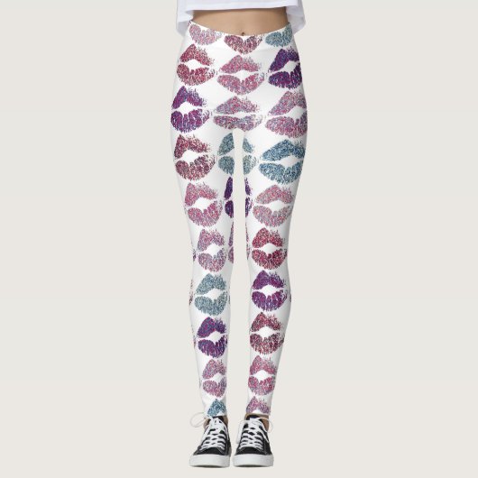 Stijlvolle kleurige Lips #31 Leggings (Voorkant)