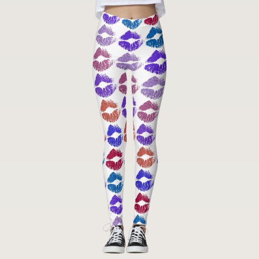 Stijlvolle kleurige Lips #37 Leggings (Voorkant)