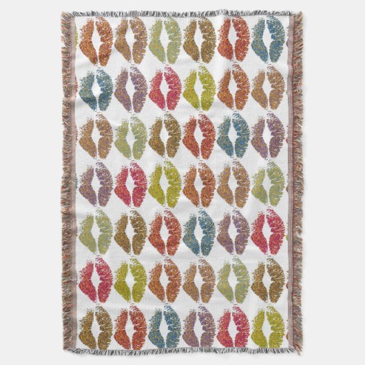 Stijlvolle kleurige Lips #38 Deken (Voorkant Verticaal)