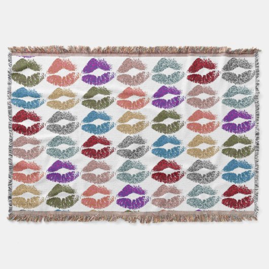 Stijlvolle kleurige Lips #39 Deken (Voorkant)