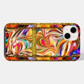 Stijlvolle Kleurkrullen iPhone Hoesje (Achterkant horizontaal)