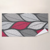 Stijlvolle kleurrijke bladeren naadloos patroon badhanddoek (Badhanddoek)