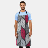 Stijlvolle kleurrijke bladeren naadloos patroon schort (Gedragen)