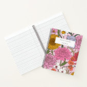 Stijlvolle Kleurrijke Bloem Botanische Chic Bloems Notitieboek (Binnen)