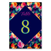 Stijlvolle Kleurrijke bloemen bruiloft Kaart (Voorkant)