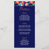 Stijlvolle Kleurrijke bloemen bruiloft Menu (Voorkant)