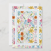 Stijlvolle, kleurrijke bloemen kaart (Achterkant)