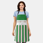 Stijlvolle kleurrijke chique strepen levendige gro schort (Gedragen)