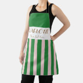 Stijlvolle kleurrijke chique strepen levendige gro schort (Insitu)