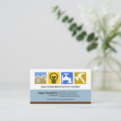 Stijlvolle, kleurrijke constructiesymbolen visitekaartje (Staand voorkant)