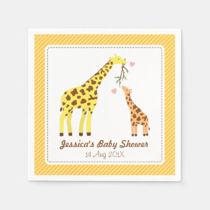 Stijlvolle kleurrijke Giraffe kalf Baby shower Par Servetten