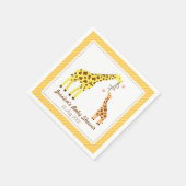 Stijlvolle kleurrijke Giraffe kalf Baby shower Par Servetten (Hoek)