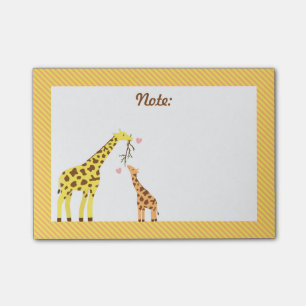 Stijlvolle Kleurrijke Giraffe Moeder en Baby Kalf Post-it® Notes