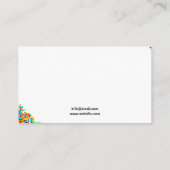 Stijlvolle kleurrijke hoek strooit ijs visitekaartje (Achterkant)