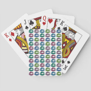 Stijlvolle Kleurrijke Lippen #10 Pokerkaarten