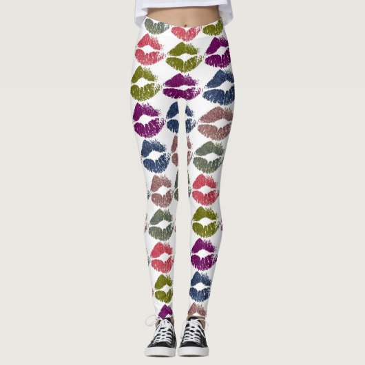Stijlvolle Kleurrijke Lippen #18 Leggings (Voorkant)