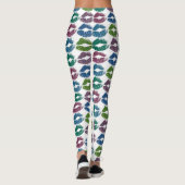 Stijlvolle, kleurrijke Lips #10 Leggings (Achterkant)