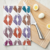 Stijlvolle, kleurrijke Lips #20 Theedoek (Quarter Fold)