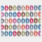 Stijlvolle, kleurrijke Lips #30 Fleece Deken (Voorkant (Horizontaal))