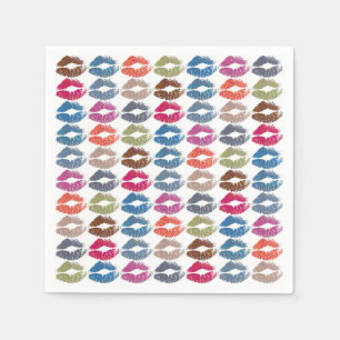Stijlvolle, kleurrijke Lips #30 Servet