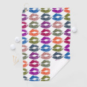 Stijlvolle, kleurrijke Lips Golfhanddoek (Insitu)