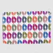 Stijlvolle, kleurrijke Lips Golfhanddoek (Horizontaal)