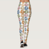 Stijlvolle, kleurrijke Lips Leggings (Achterkant)