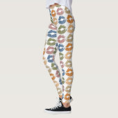Stijlvolle, kleurrijke Lips Leggings (Links)