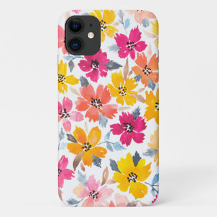 Stijlvolle kleurrijke losse bloemenbloemen Waterve Case-Mate iPhone Case