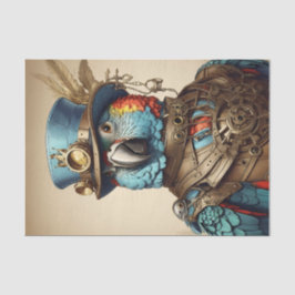 Stijlvolle kleurrijke Steampunk Parrot Art Tissuepapier