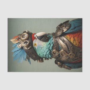 Stijlvolle kleurrijke Steampunk Parrot Tissuepapier