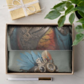 Stijlvolle kleurrijke Steampunk Parrot Tissuepapier (Geschenk)