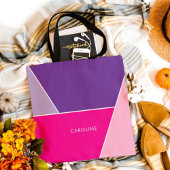 Stijlvolle kleurrijke streeppatroon tote bag