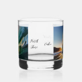 Stijlvolle kleurrijke surfer whisky glas (Links)