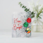 Stijlvolle, kleurrijke versieringen kerstboom feestdagenkaart (Staand voorkant)