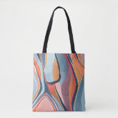 Stijlvolle, kleurrijke Waterverf Abstracte kunst Tote Bag (Voorkant)
