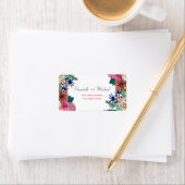 Stijlvolle, kleurrijke Waterverf Floral Bouquet de Etiket (Insitu)