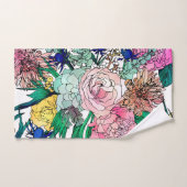 Stijlvolle kleurrijke Waterverf Floral Patroon Bad Handdoek (Handdoek)