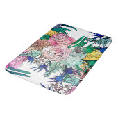 Stijlvolle kleurrijke Waterverf Floral Patroon Badmat (Gekanteld)