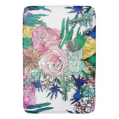 Stijlvolle kleurrijke Waterverf Floral Patroon Badmat (Voorkant Verticaal)