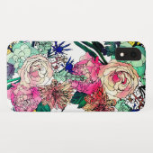 Stijlvolle kleurrijke Waterverf Floral Patroon Case-Mate iPhone Case (Achterkant (horizontaal))