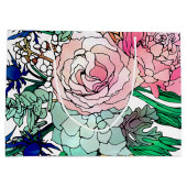 Stijlvolle kleurrijke Waterverf Floral Patroon Groot Cadeauzakje (Achterkant)