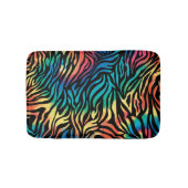 Stijlvolle kleurrijke zebra strepen patroon badmat (Voorkant)