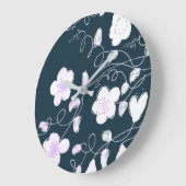 Stijlvolle klok in wit en blauw (Hoek)