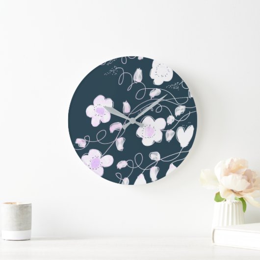 Stijlvolle klok in wit en blauw (Huis)